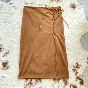 NY &Co. Suede Skirt